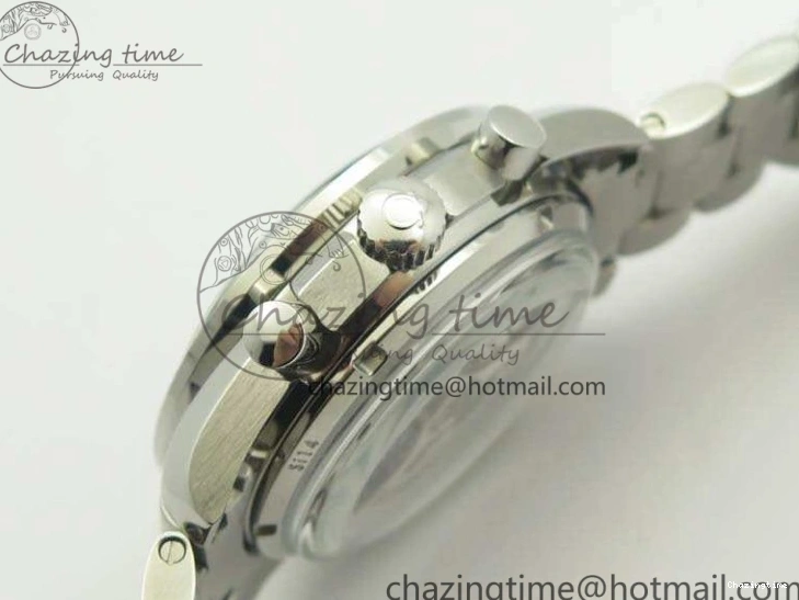 0317 TechFriendly SpeedMaster MoonWatch SS OMF 1:1 Best Edition Black Red Dial On SS Bracelet A9300 V 8092